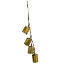 Decorative Cowbell C-Cowbell*1 String (4 Pieces)-A String Bell Pendants Decoration Clear And Melodious Rustic Indian Cow Bells Golden