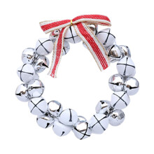 Christmas Bell Garland Artificial Wreath Party Supplies Accessory Decoration for Silver and White