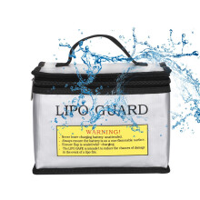 Lithium Battery Safety Bag Model Aircraft Battery Mobile Power Supply Fireproof And Explosion-proof Storage Bag(One Size,Silver/Black)