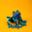 3D-printet magnetisk frølegetøj blågrøn gradient 2 tommer 1
