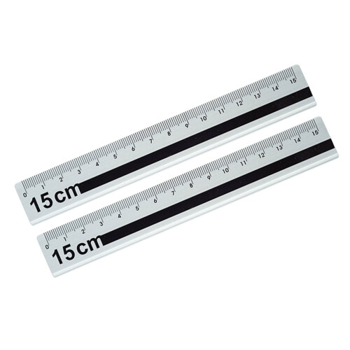 2pc 15cm Metal Straight Ruler Slip Resistant Design Portable Size For Technical Drafting Classroom Projects Home Office