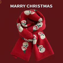 Cachecóis com tema natalino, cachecol quente de inverno para mulheres e homens, cachecóis longos de tricô com renas e flocos de neve para o Natal.