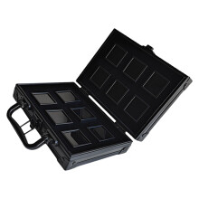 Estuche para joyas de aleación de aluminio resistente y fácil de transportar, con cierre de seguridad para guardar objetos de valor durante los