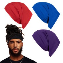4PCS Spandex Dreadlock Cap, Tube Unisex Bands Elastic Long Hair Dreads Head Wraps, Cap Locks Headbands for Men Women Accessories