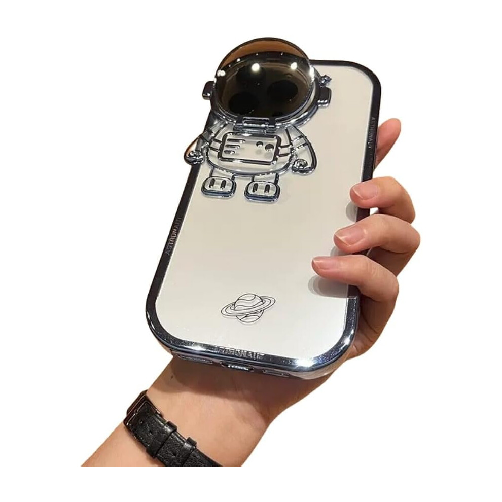 Electroplated Flip Astronaut Case W/ Invisible Stand & Gradient Glitter Paper, Protective Lens DesignâCompatible With Iphone 15/14/13/12/11 Pro 9405492231931