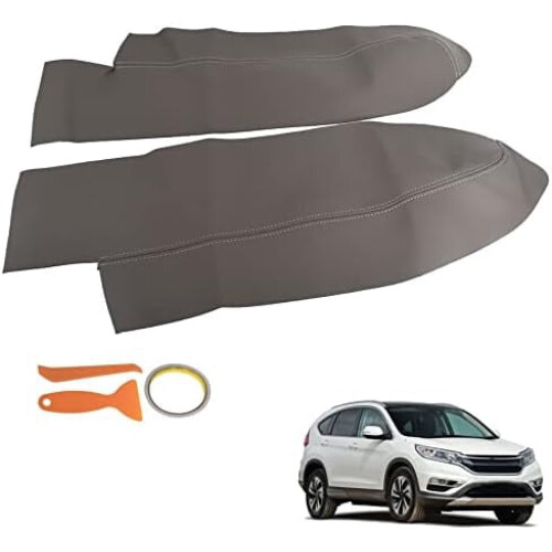 2 st grå framdörrpaneler armstödsöverdrag i läder för 2007-2012 CR-V CRV