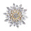 Broșă florală elegantă – acril și aliaj, 6,8 cm 1
