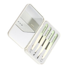 4Pieces Stainless Steel Tweezers for Women Facials Hair,Precisions Tweezers for Ingrown Hair Removal Eyebrow Tweezers