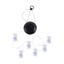 Carillon lumineux décoratif pour la maison, motif oursons, carillon éolien, lumière LED pour jardin extérieur, lampe d'intérieur