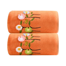 Wash Cloths for Showering Cotton Checkered - Cotton Washcloths for Face Body, 13 x 29 Inches Daily Cleansing Kitchen Towels Gifts Orange One Size