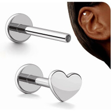 Titanové náušnice s plochým zadním dílem16G6mm8mm