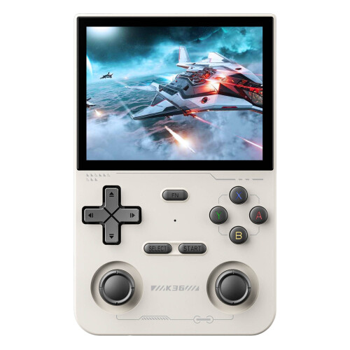 White Portable K36 Game Console With Full Lamination Screen And Multiple Interfaces For Entertainment