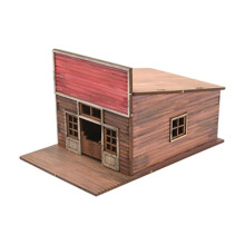 Miniature Building Model DIY Paintable Wood Material for Adults Scenery Layout and Diorama Projects