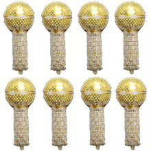 Ballons microphone en aluminium (8 pièces)