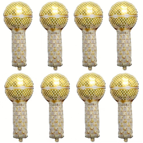 Ballons microphone en aluminium (8 pièces)