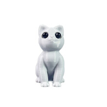 Ornement miniature de paysage représentant un chaton gris (5,5 cm)
