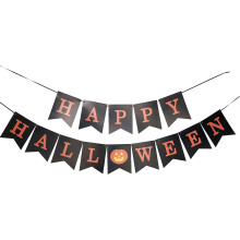Bannière en tissu d'Halloween avec imprimé de lettres effrayantes