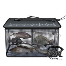 Floating Fish Basket Reflective Foldable Fishing Net Cage Heavy-Duty Live Caught Storage Trap for Stream Sea Rock remarkable