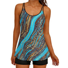 Women's Tankini Swimsuit Two-Piece Flowy Top with Boyshorts