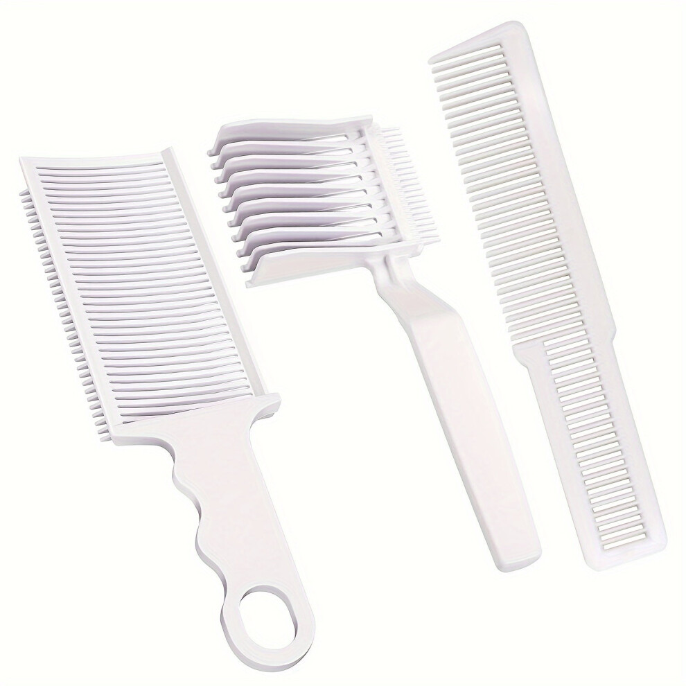 3pcs Heat-Resistant Curved Flat Top Comb Set for Barber Fade, Styling & Hairdressing â Compatible with Normal Hair