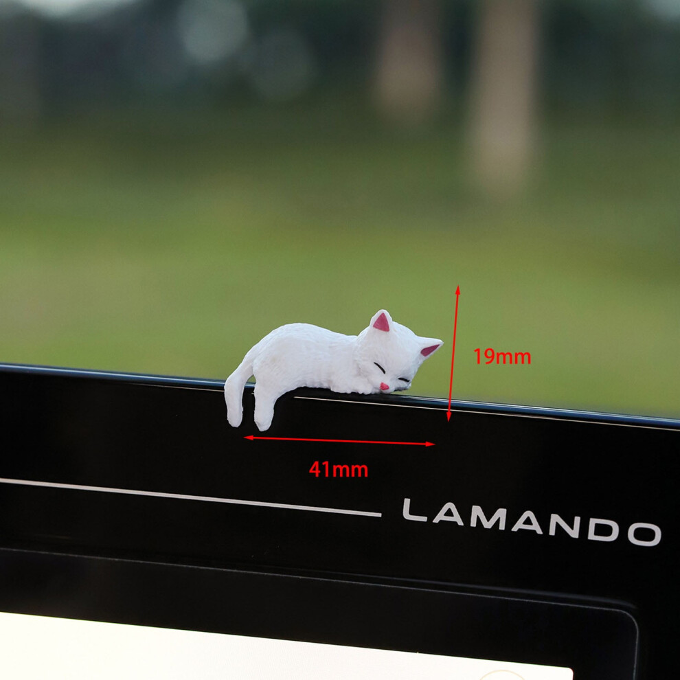 Mini Cat Figurines Car Decor Dashboard Accessories Cute Resin Cat Ornaments For Rearview Mirror Desk Decorations Funny Car Gifts Interior Decors 9027700534100