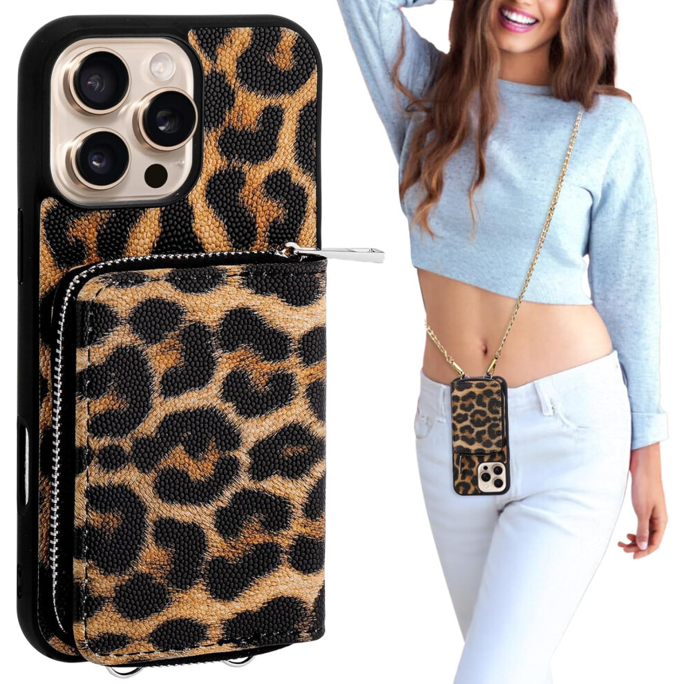 Rfid Wallet Case For Iphone 16 Pro Max Pu Leather Crossbody 913466091775