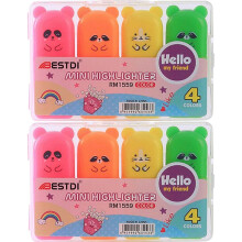 Kawaii Mini Highlighters Set – 4/5/6 Colors, 10mL, Cute Color Marker Pens, Compatible with School & Office Use