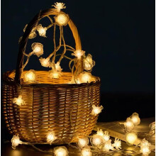Flower String Lights, Fairy Light Battery Powered String Lights for Christmas Wedding Birthday Valentine Party Bedroom