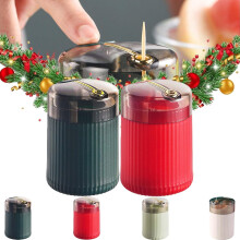 Pop-Up Automatic Toothpick Dispenser, Portable & Reusable, Compatible with Standard Toothpicks