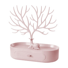 Antler Jewelry Display Rack with Drawers