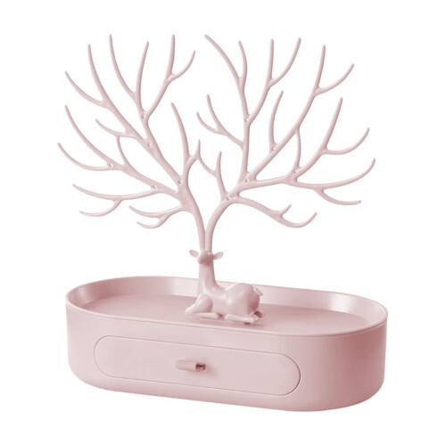 Antler Jewelry Display Rack with Drawers