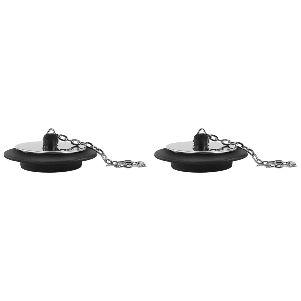 Rubber Sink Drain Plug With 10Cm Chain Â 42Mm/50Mm, Stainless Steel Secure Attachment, No-Loss Design, Compatible With Kitchen & Bathroom Sinks 9027700072527