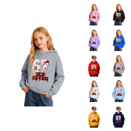 Jungen Kapuzenpullover mit Grafikprint, Langarm