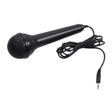 Microphone 3.5mm Black Handheld Mic for Electronic Piano Vlogging Laptop Karaoke