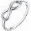 Bague style infini en acier inoxydable (1 pièce) 1