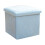 Blue Blue Foldable Storage Stool For Adults With Spacious Interior And Elegant Look 1