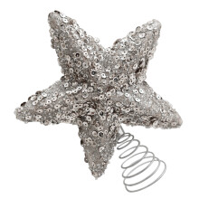 1Pc Silver Christmas Tree Topper Star Ornament Foam Iron