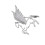 Καρφίτσα Flying Horse σε χρυσό ή ασημένιο κράμα 1