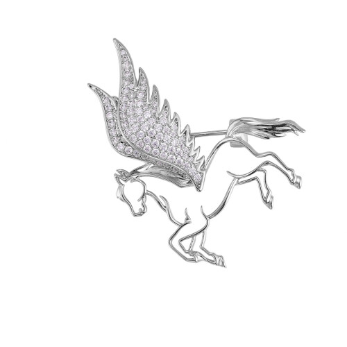 Καρφίτσα Flying Horse σε χρυσό ή ασημένιο κράμα