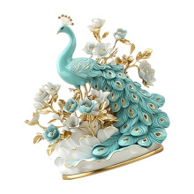 Estátuas de Pavões em Acrílico, Figuras Decorativas para Mesa, Lindas Esculturas para Enfeitar a Casa.