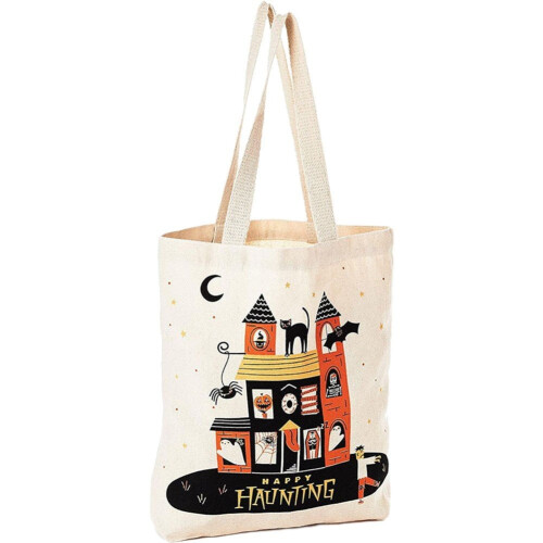 Τσάντα Tote από καμβά για το Halloween - Επαναχρησιμοποιούμενη τσάντα για ζαχαρωτά ή