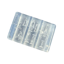 Molde de silicone elástico para escultura, ideal para nail art, confecção de joias e relevo floral em vasos.