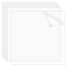 8 foi transparente PET 9,84"x9,84", plastic transparent subțire de 0,5 mm pentru meșteșuguri, rame, pictură, afișare DIY – Compatibile cu