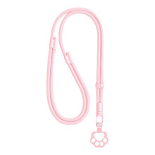 Verstelbare telefoonlanyard met antislipsluiting, polyester band voor dragen om de nek of over de schouder.