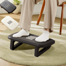 Apoio para os pés ajustável para usar embaixo da mesa com rolos de massagem – Apoio ergonômico para as pernas compatível com mesas de