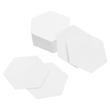 Conjunto de 500 Moldes de Papel Hexagonal Branco para Quilting, Costura e Projetos Artesanais