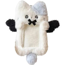 Porta-photocards de pelúcia, capa protetora para cartão de identificação estilo coreano com cordão para colecionadores de álbuns.