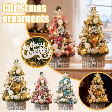 Reusable Illuminated Desktop Christmas Tree with String Lights - 2 Feet Tall PVC DIY Christmas Tree for Home, Table, and Holiday Decor,Sky Blue