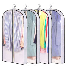4er-Pack transparente Kleidersäcke (101,6 cm) zur Aufbewahrung, mit Seitenfalten und durchgehendem Reißverschluss, ideal für die Organisation des