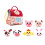 Plush Mini Farm House Set, Interactive Puzzle Sensory Development Detachable Animals Portable Play 1